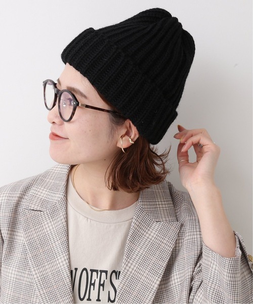 Spick & Span(スピックアンドスパン)の「【CLIPPER CASUALS】 Bob cap ニットキャップ(ニットキャップ/ビーニー・レディース・ブラック/チャコールグレー/ホワイト・FREE)」の2枚目の写真