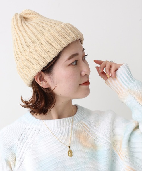 Spick & Span(スピックアンドスパン)の「【CLIPPER CASUALS】 Bob cap ニットキャップ(ニットキャップ/ビーニー・レディース・ブラック/チャコールグレー/ホワイト・FREE)」の8枚目の写真