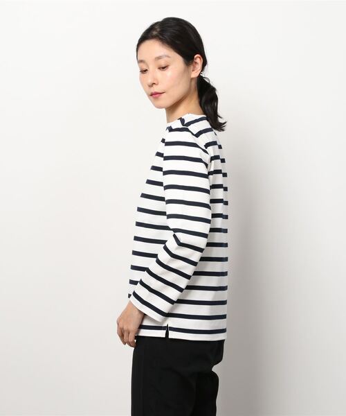 Mackintosh(マッキントッシュ)の「BARRHILL BOAT NECK REGULAR FIT T-SHIRT(Tシャツ/カットソー・レディース・ホワイト×ブルー/ホワイト×ネイビー・L)」の3枚目の写真