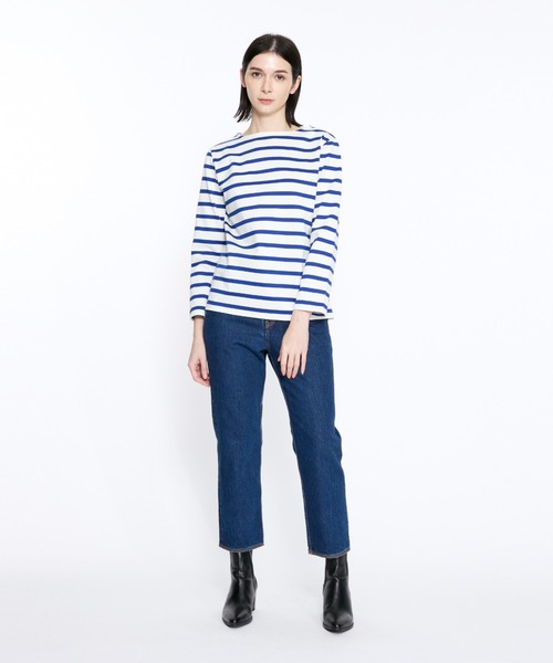 Mackintosh(マッキントッシュ)の「BARRHILL BOAT NECK REGULAR FIT T-SHIRT(Tシャツ/カットソー・レディース・ホワイト×ブルー/ホワイト×ネイビー・L)」の10枚目の写真