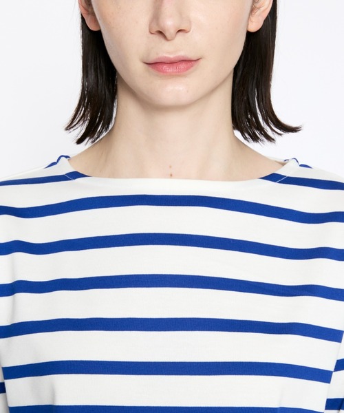 Mackintosh(マッキントッシュ)の「BARRHILL BOAT NECK REGULAR FIT T-SHIRT(Tシャツ/カットソー・レディース・ホワイト×ブルー/ホワイト×ネイビー・L)」の7枚目の写真