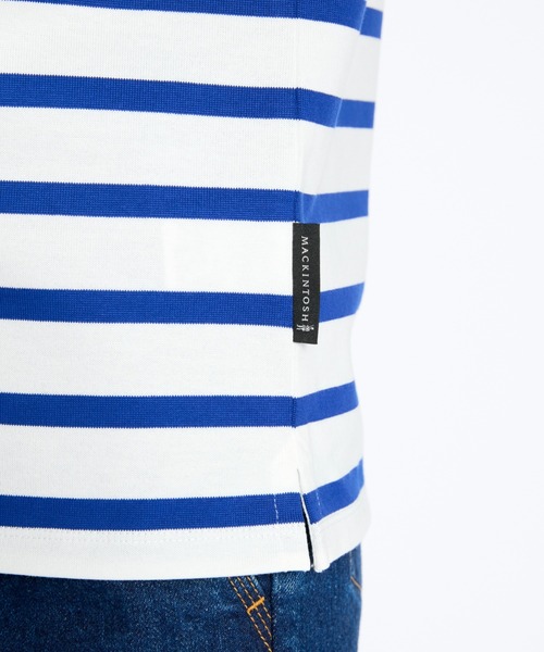 Mackintosh(マッキントッシュ)の「BARRHILL BOAT NECK REGULAR FIT T-SHIRT(Tシャツ/カットソー・レディース・ホワイト×ブルー/ホワイト×ネイビー・L)」の6枚目の写真