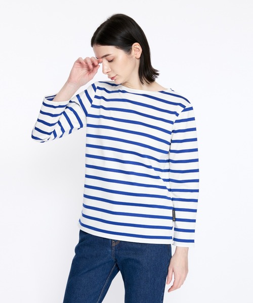 Mackintosh(マッキントッシュ)の「BARRHILL BOAT NECK REGULAR FIT T-SHIRT(Tシャツ/カットソー・レディース・ホワイト×ブルー/ホワイト×ネイビー・L)」の9枚目の写真