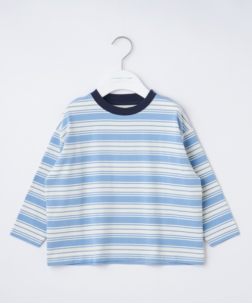 CIAOPANIC TYPY（チャオパニックティピー）の「□【KIDS】OSOROランダムボーダーTee（Tシャツ/カットソー・キッズ・ネイビー/グレー/サックスブルー・SMALL/MEDIUM/LARGE/X-LARGE/XX-LARGE）」の19枚目の写真
