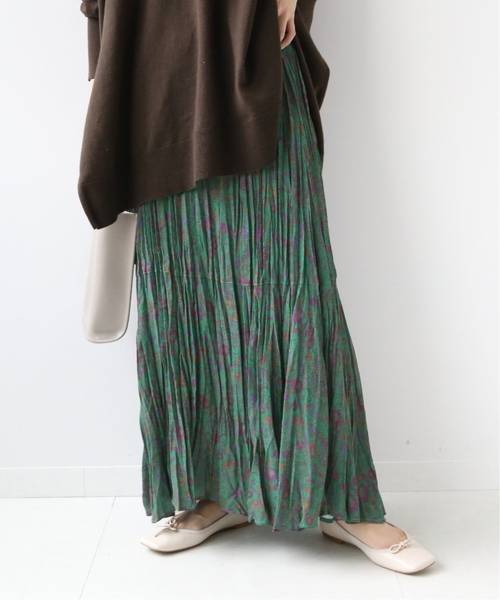 JOURNAL STANDARD relume(ジャーナルスタンダード レリューム)の「《追加》ワッシャープリーツフレアスカート◆(スカート・レディース・ブラック/グリーン/ブラック系その他・FREE)」の17枚目の写真
