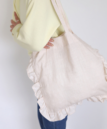 SLOBE IENA フリルトートバッグ◆