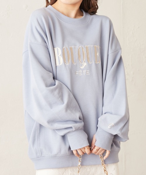 Chico（チコ）の「ロゴ刺繍ルーズスウェット（スウェット）」 - WEAR