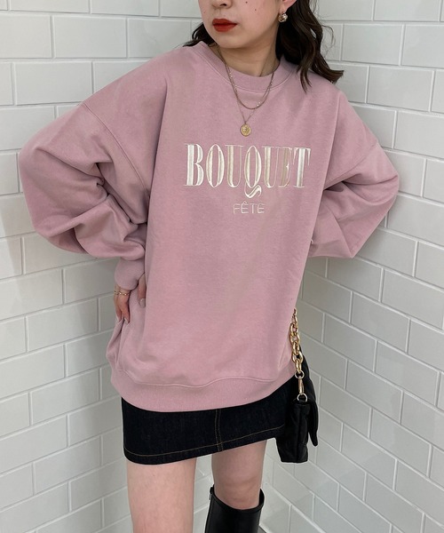 Chico（チコ）の「ロゴ刺繍ルーズスウェット（スウェット）」 - WEAR