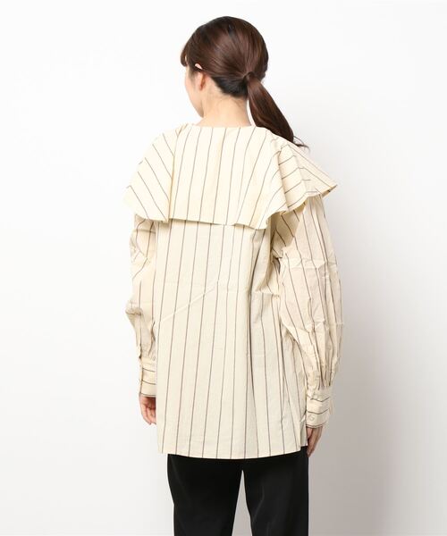 Kastane(カスタネ)の「マルチストライプ衿ブラウス(シャツ/ブラウス・レディース・イエロー/ライトベージュ・FREE)」の17枚目の写真