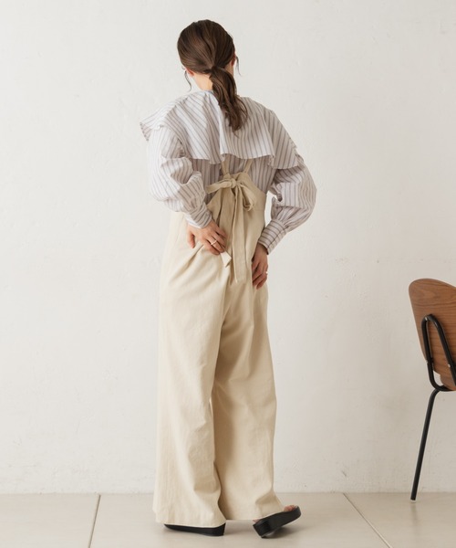 Kastane(カスタネ)の「マルチストライプ衿ブラウス(シャツ/ブラウス・レディース・イエロー/ライトベージュ・FREE)」の14枚目の写真