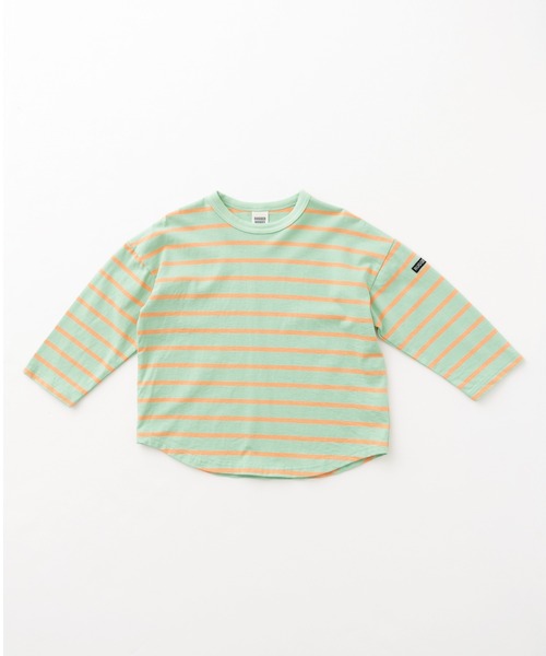 RUGGEDWORKS（ラゲッドワークス）の「《お揃い》ボーダーロンT（Tシャツ/カットソー・キッズ・ブルー系その他/ライトグリーン・110/120/130/140/150/90/100）」の15枚目の写真