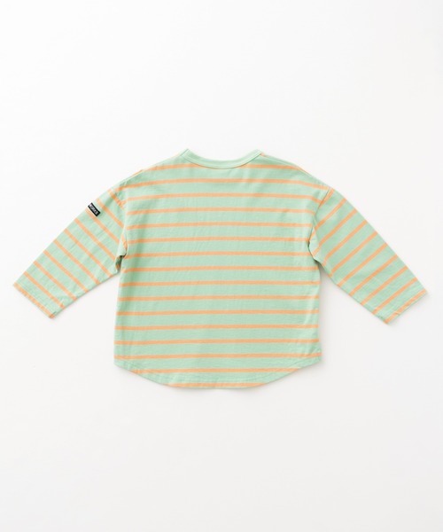 RUGGEDWORKS（ラゲッドワークス）の「《お揃い》ボーダーロンT（Tシャツ/カットソー・キッズ・ブルー系その他/ライトグリーン・110/120/130/140/150/90/100）」の14枚目の写真