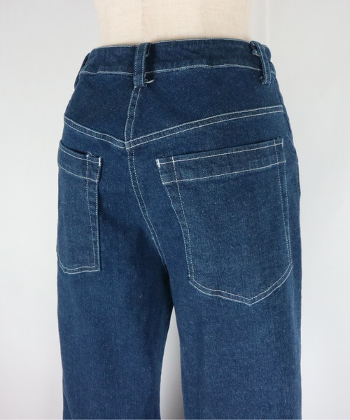 AULA AILA（アウラアイラ）の「フリンジデニムパンツ（デニムパンツ・レディース・ホワイト/インディゴブルー/ブルー・1/0）」の9枚目の写真