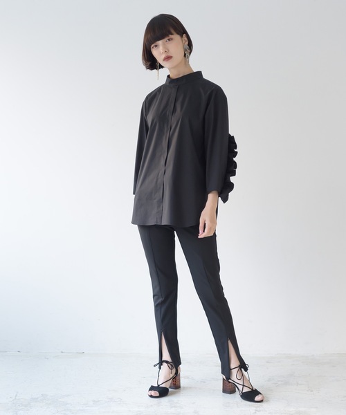 La SRIC（ラスリック）の「La SRIC / センターZIPハイテンションPT（その他パンツ・レディース・ブラック・38）」の4枚目の写真