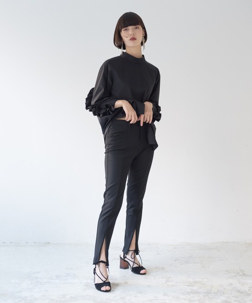 La SRIC（ラスリック）の「La SRIC / センターZIPハイテンションPT（その他パンツ・レディース・ブラック・38）」の6枚目の写真