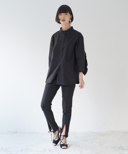 La SRIC（ラスリック）の「La SRIC / センターZIPハイテンションPT（その他パンツ・レディース・ブラック・38）」の9枚目の写真