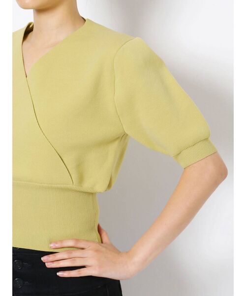 EMODA（エモダ）の「フロントクロストップ（ニット/セーター・レディース・ホワイト/ブラック/イエロー・FREE）」の18枚目の写真