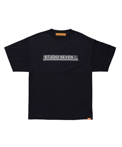 STUDIO SEVEN(スタジオ セブン)の「Botanical Caution Logo SS Tee【STUDIOSEVEN/スタジオセブン】(Tシャツ/カットソー・メンズ・ホワイト/ブラック/サックスブルー・LARGE/MEDIUM/X-LARGE)」の2枚目の写真