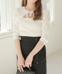 Heather | バストオープンカットソー（7分袖）　276875(Tシャツ/カットソー)