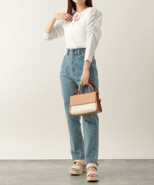 Heather（ヘザー）の「バストオープンカットソー（7分袖）　276875（Tシャツ/カットソー・レディース・ブルー/ブラック/オフホワイト・FREE）」の15枚目の写真