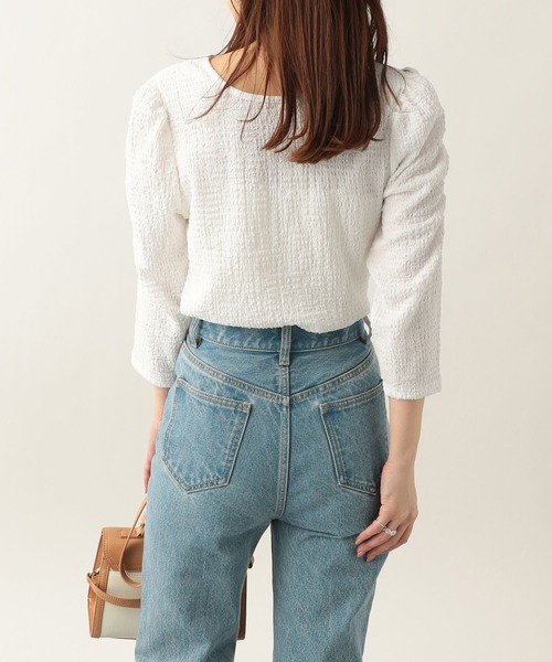 Heather（ヘザー）の「バストオープンカットソー（7分袖）　276875（Tシャツ/カットソー・レディース・ブルー/ブラック/オフホワイト・FREE）」の18枚目の写真