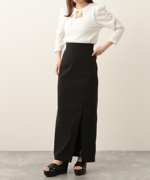 Heather（ヘザー）の「バストオープンカットソー（7分袖）　276875（Tシャツ/カットソー・レディース・ブルー/ブラック/オフホワイト・FREE）」の20枚目の写真