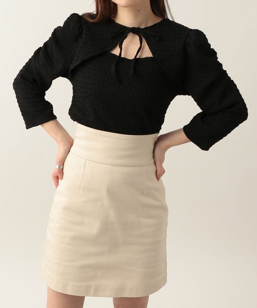 Heather（ヘザー）の「バストオープンカットソー（7分袖）　276875（Tシャツ/カットソー・レディース・ブルー/ブラック/オフホワイト・FREE）」の22枚目の写真