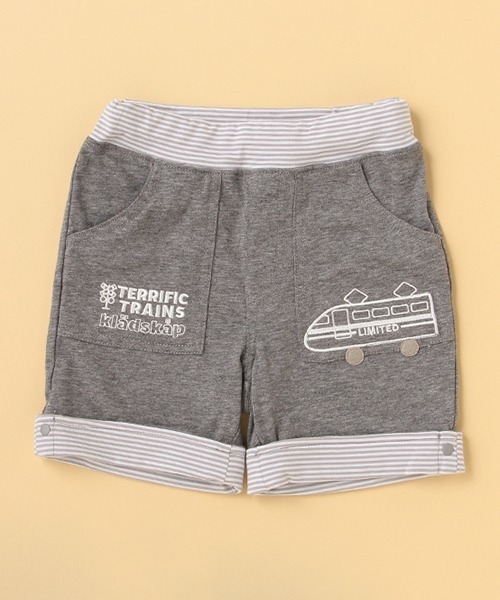 kladskap(クレードスコープ)の「電車刺しゅう5分丈カットパンツ(その他パンツ・キッズ・ブルー/チャコール・80cm/90cm/110cm/100cm/120cm/130cm)」の16枚目の写真
