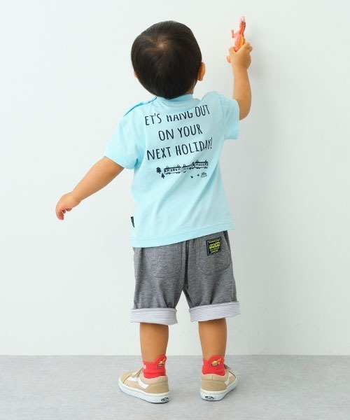 kladskap(クレードスコープ)の「電車刺しゅう5分丈カットパンツ(その他パンツ・キッズ・ブルー/チャコール・80cm/90cm/110cm/100cm/120cm/130cm)」の15枚目の写真
