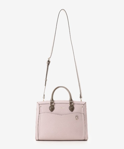 &chouette 推し事バッグ クリアポケット付きバイカラーハンドルトート アンドシュエット & chouette 《推し事バッグ》クリアポケット