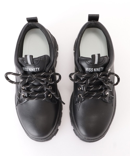 Lace Ladies（レースレディース）の「厚底レースアップラウンドフォルムスニーカー（スニーカー・レディース・ホワイト/アイボリー/ブラック・24/23.5/23/25/24.5/22.5）」の10枚目の写真