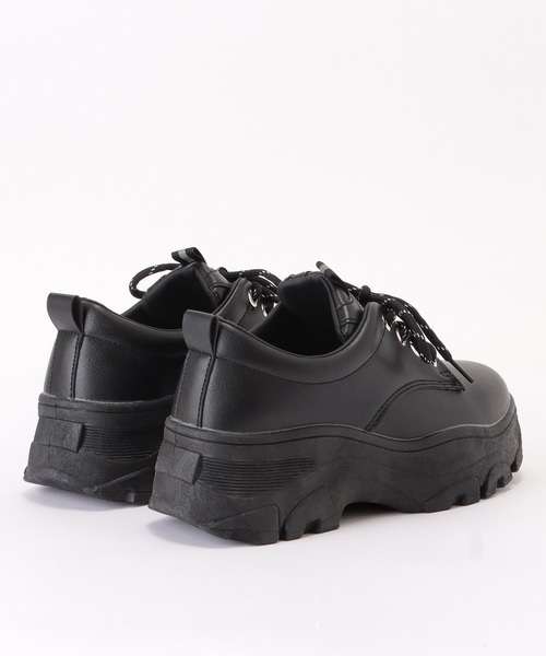 Lace Ladies（レースレディース）の「厚底レースアップラウンドフォルムスニーカー（スニーカー・レディース・ホワイト/アイボリー/ブラック・24/23.5/23/25/24.5/22.5）」の8枚目の写真