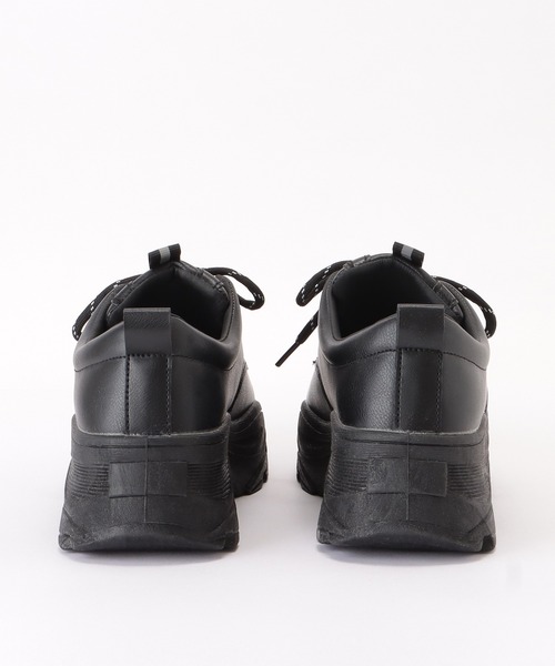 Lace Ladies（レースレディース）の「厚底レースアップラウンドフォルムスニーカー（スニーカー・レディース・ホワイト/アイボリー/ブラック・24/23.5/23/25/24.5/22.5）」の7枚目の写真