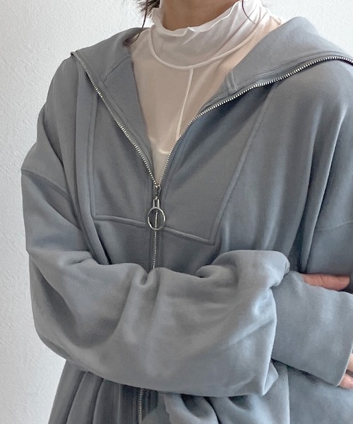 w closet（ダブルクローゼット）の「アウトロックタートルネックプルオーバー（Tシャツ/カットソー・レディース・ブラック/オフホワイト/イエロー系・FREE）」の2枚目の写真