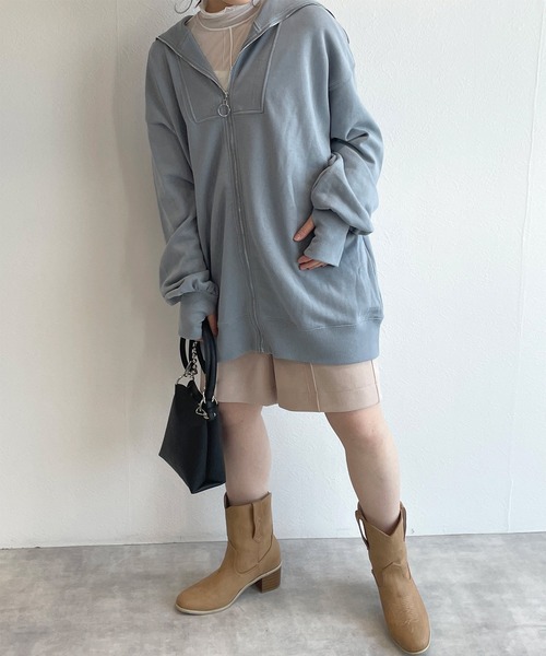 w closet（ダブルクローゼット）の「アウトロックタートルネックプルオーバー（Tシャツ/カットソー・レディース・ブラック/オフホワイト/イエロー系・FREE）」の7枚目の写真