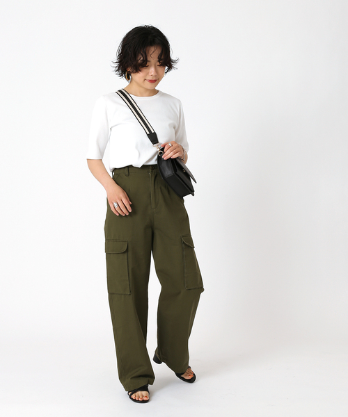 B.C STOCK（ベーセーストック）の「ラインテープショルダー（ショルダーバッグ・レディース・ブラック/アイボリー・FREE）」の4枚目の写真