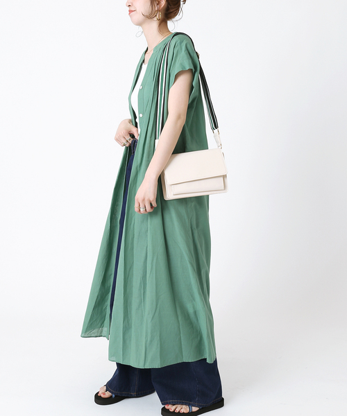 B.C STOCK（ベーセーストック）の「ラインテープショルダー（ショルダーバッグ・レディース・ブラック/アイボリー・FREE）」の9枚目の写真