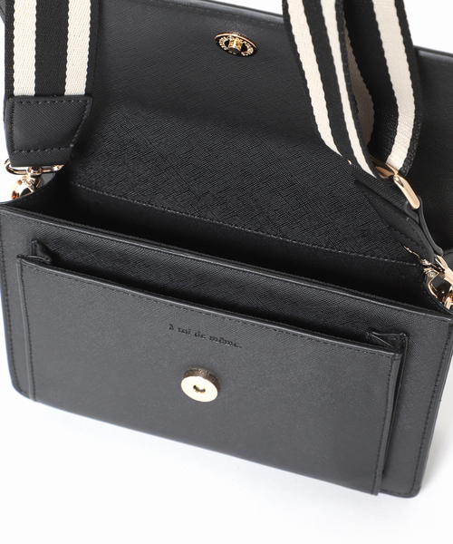 B.C STOCK（ベーセーストック）の「ラインテープショルダー（ショルダーバッグ・レディース・ブラック/アイボリー・FREE）」の16枚目の写真