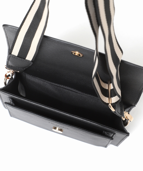 B.C STOCK（ベーセーストック）の「ラインテープショルダー（ショルダーバッグ・レディース・ブラック/アイボリー・FREE）」の17枚目の写真