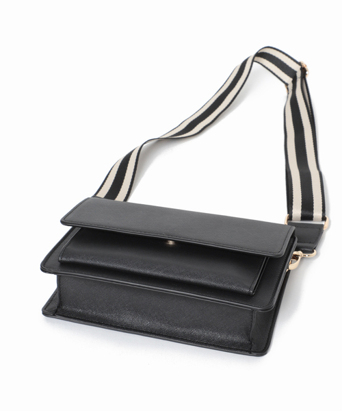 B.C STOCK（ベーセーストック）の「ラインテープショルダー（ショルダーバッグ・レディース・ブラック/アイボリー・FREE）」の20枚目の写真