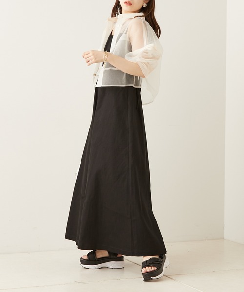 Chico（チコ）の「袖取り外しショート丈シアーブロッキングシャツ（シャツ/ブラウス・レディース・ホワイト/ブラック/ピンク/ミント/ベージュ・FREE）」の14枚目の写真