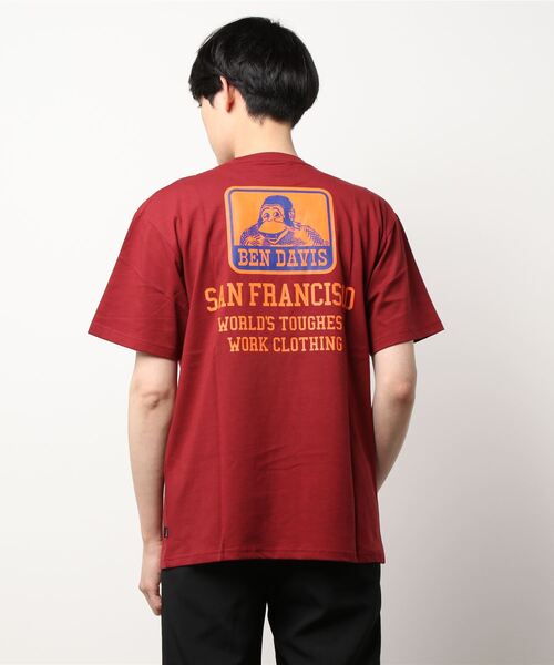 BEN DAVIS(ベンデイビス)の「《BEN DAVIS》script logo PRINT TEE(Tシャツ/カットソー・メンズ・ワインレッド/ブラック/グリーン/ホワイト・MEDIUM/X-LARGE/LARGE/SMALL/XX-LARGE)」の8枚目の写真