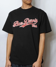 《BEN DAVIS》script logo PRINT TEE