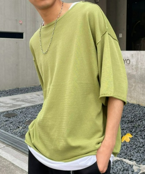 CIAOPANIC(チャオパニック)の「涼しい着心地、アンサンブルタンク付きニット(ニット/セーター・メンズ・ブラック/グレー/ネイビー/イエロー・MEDIUM/LARGE)」の4枚目の写真