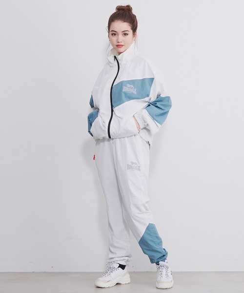 LONSDALE(ロンズデール)の「LONSDALE/ロンズデール リフレクタープリント ポケット付き 裏メッシュ クレイジー切替 ナイロン トレーニングパンツ トラックパンツ(その他パンツ・メンズ・ホワイト/ブラック/ブルーグリーン・LL/M/L)」の9枚目の写真