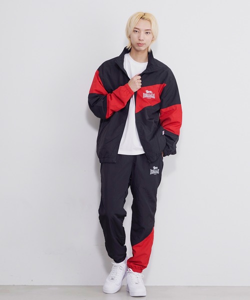 LONSDALE(ロンズデール)の「LONSDALE/ロンズデール リフレクタープリント ポケット付き 裏メッシュ クレイジー切替 ナイロン トレーニングパンツ トラックパンツ(その他パンツ・メンズ・ホワイト/ブラック/ブルーグリーン・LL/M/L)」の15枚目の写真