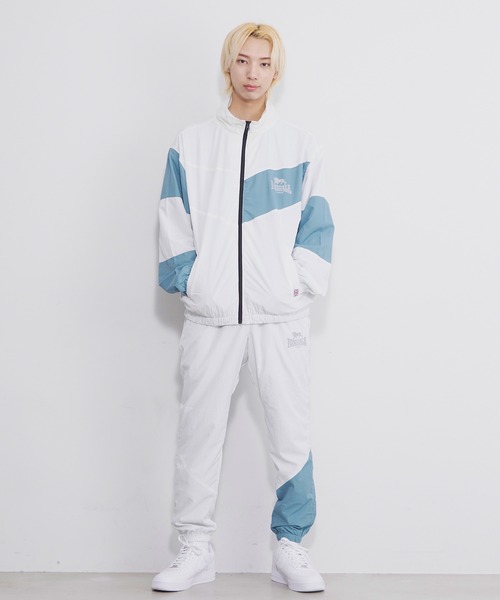 LONSDALE(ロンズデール)の「LONSDALE/ロンズデール リフレクタープリント ポケット付き 裏メッシュ クレイジー切替 ナイロン トレーニングパンツ トラックパンツ(その他パンツ・メンズ・ホワイト/ブラック/ブルーグリーン・LL/M/L)」の7枚目の写真