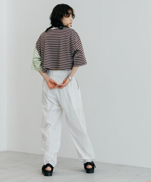 クレイジーパターン　カットソー SHENERY tシャツ Tシャツ クレイジーパターンボーダーカットソー