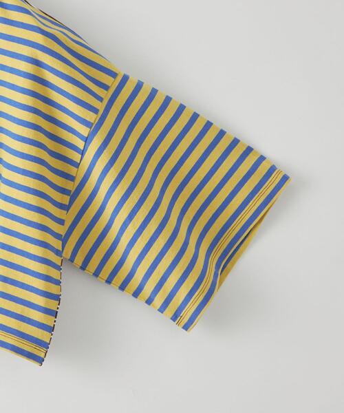 CITEN（シテン）の「＜CITEN（シテン）＞クレイジーパターン ボーダー ショート Tシャツ（Tシャツ/カットソー・レディース・ピンク/ライム/イエロー・FREE）」の13枚目の写真