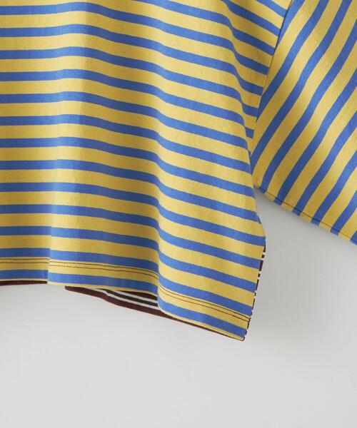 CITEN（シテン）の「＜CITEN（シテン）＞クレイジーパターン ボーダー ショート Tシャツ（Tシャツ/カットソー・レディース・ピンク/ライム/イエロー・FREE）」の14枚目の写真